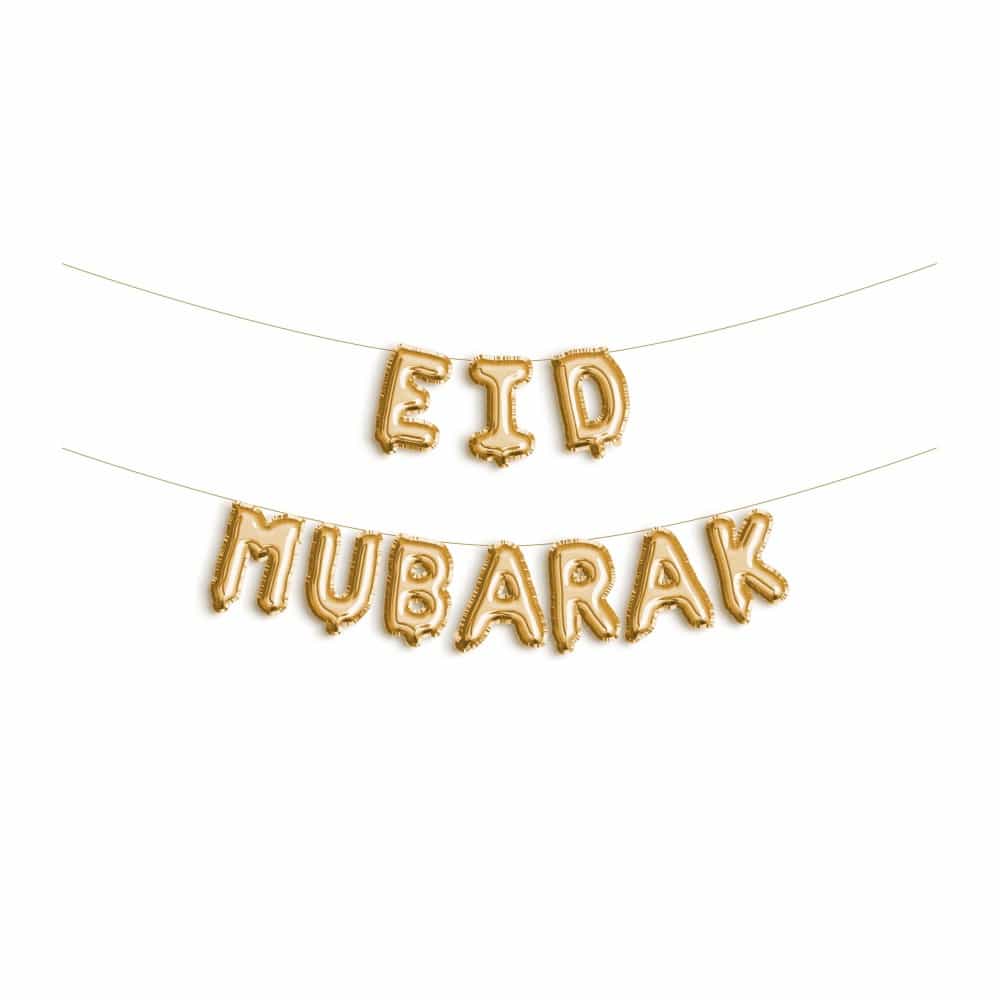 Super Eid Mubarak Foil Balloons div colors - Sunnah Doctor VH-02